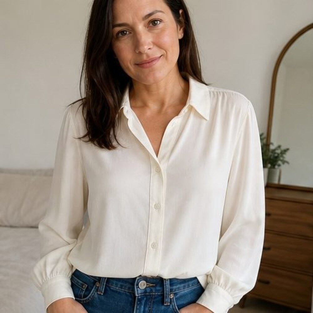 White Peplum Top - Picture 2 of 6